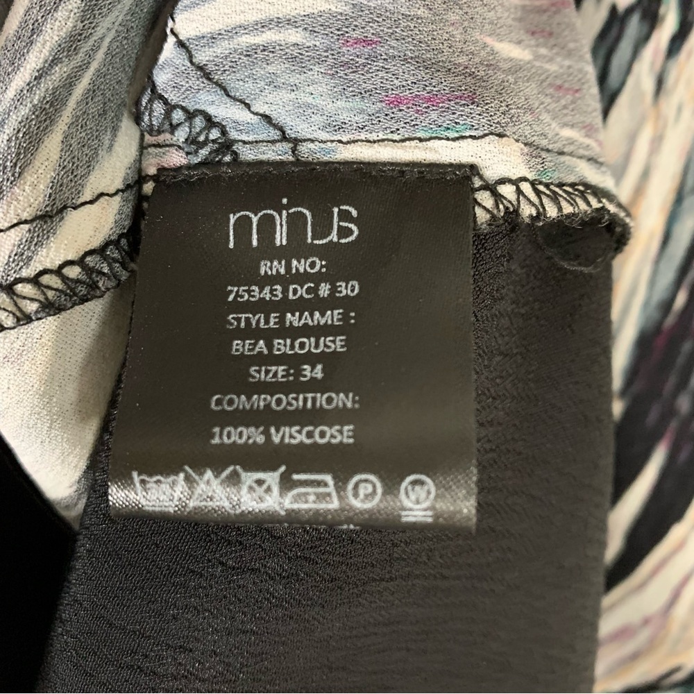 2/$35 Minus Watercolor Stripe Popover Bea Blouse - Picture 9 of 11